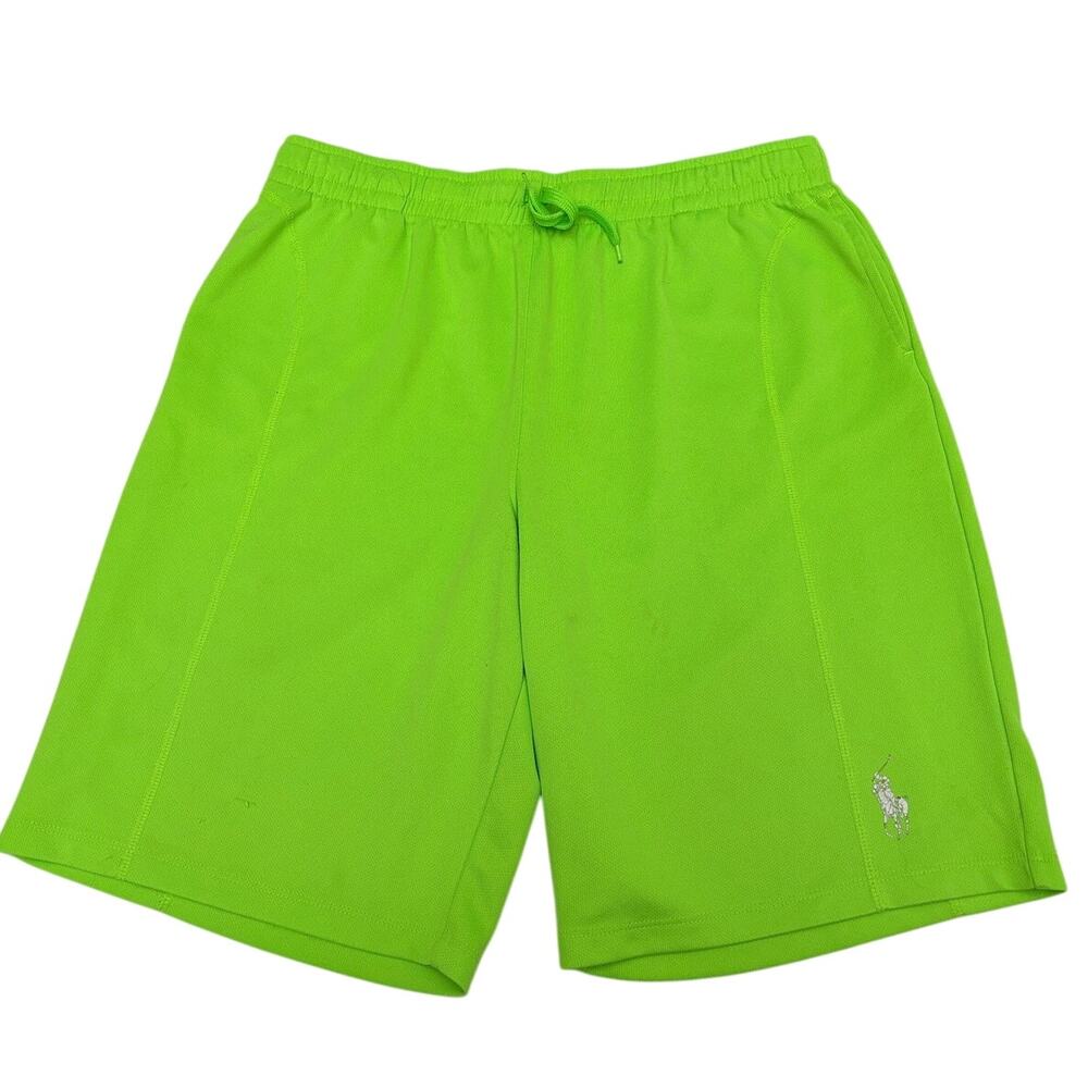 POLO by Ralph Lauren | Youth XL | Boy's Neon Green Basketball Gym Fitness Shorts